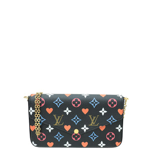 Louis Vuitton Black Multicolor Game On Felicie Pochette