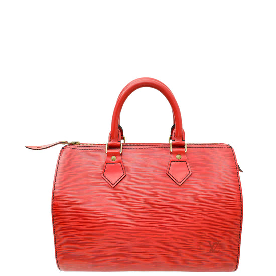 Louis Vuitton Red Speedy 25 Bag