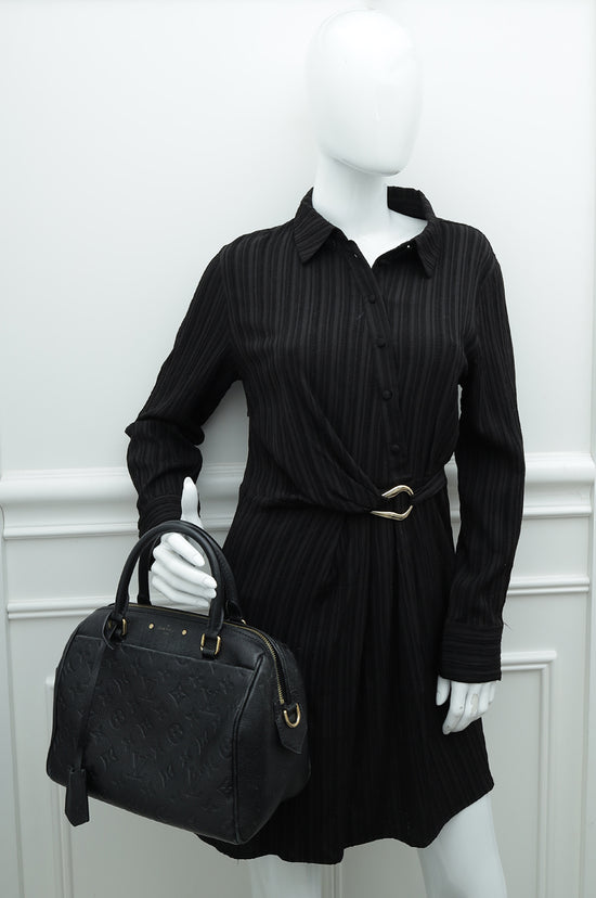 Louis Vuitton Noir Monogram Empreinte Speedy Bandouliere 25 Bag – The Closet