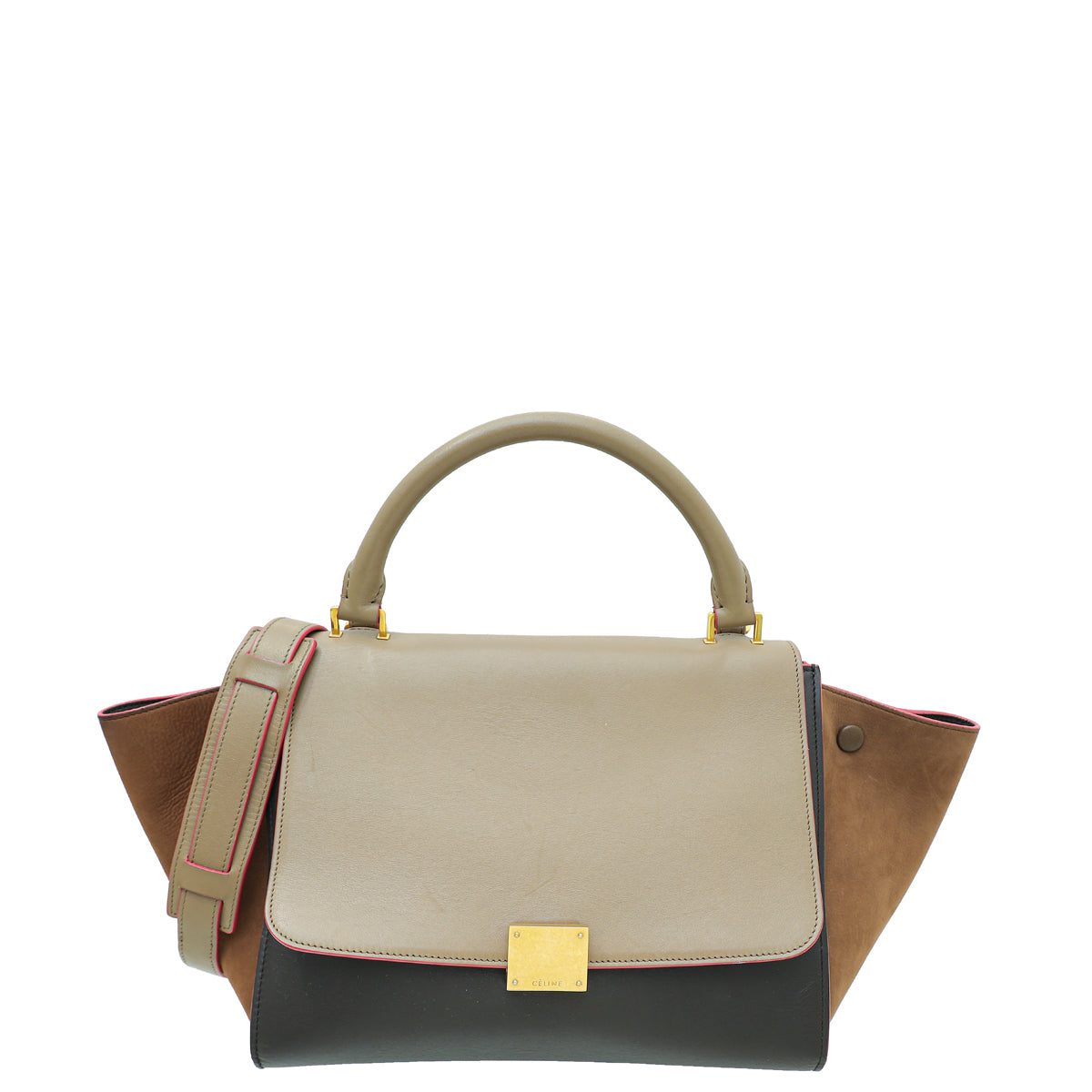 Celine Multicolor Brown Trapeze Medium Bag-Celine-THE CLOSET
