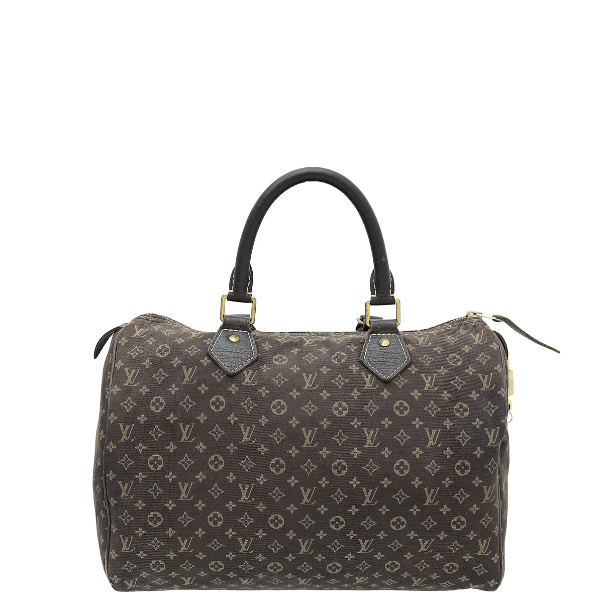 Louis Vuitton Brown Monogram Mini Lin Speedy 30 Bag-Louis Vuitton-THE CLOSET