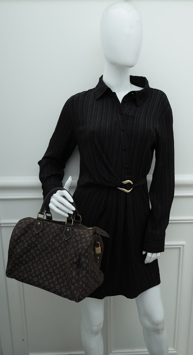 Vintage Louis Vuitton Monogram Mini Lin Speedy 30 Bag in 