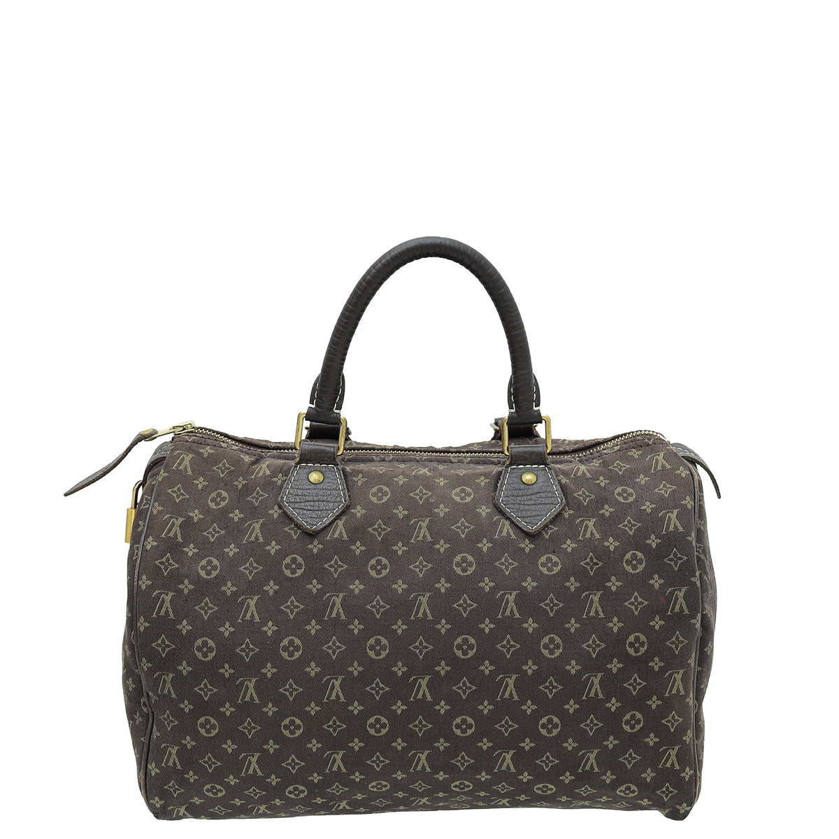 Louis Vuitton Brown Monogram Mini Lin Speedy 30 Bag-Louis Vuitton-THE CLOSET