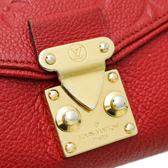 Louis Vuitton Red Monogram Empreinte Saint Germain Pochette With Chain