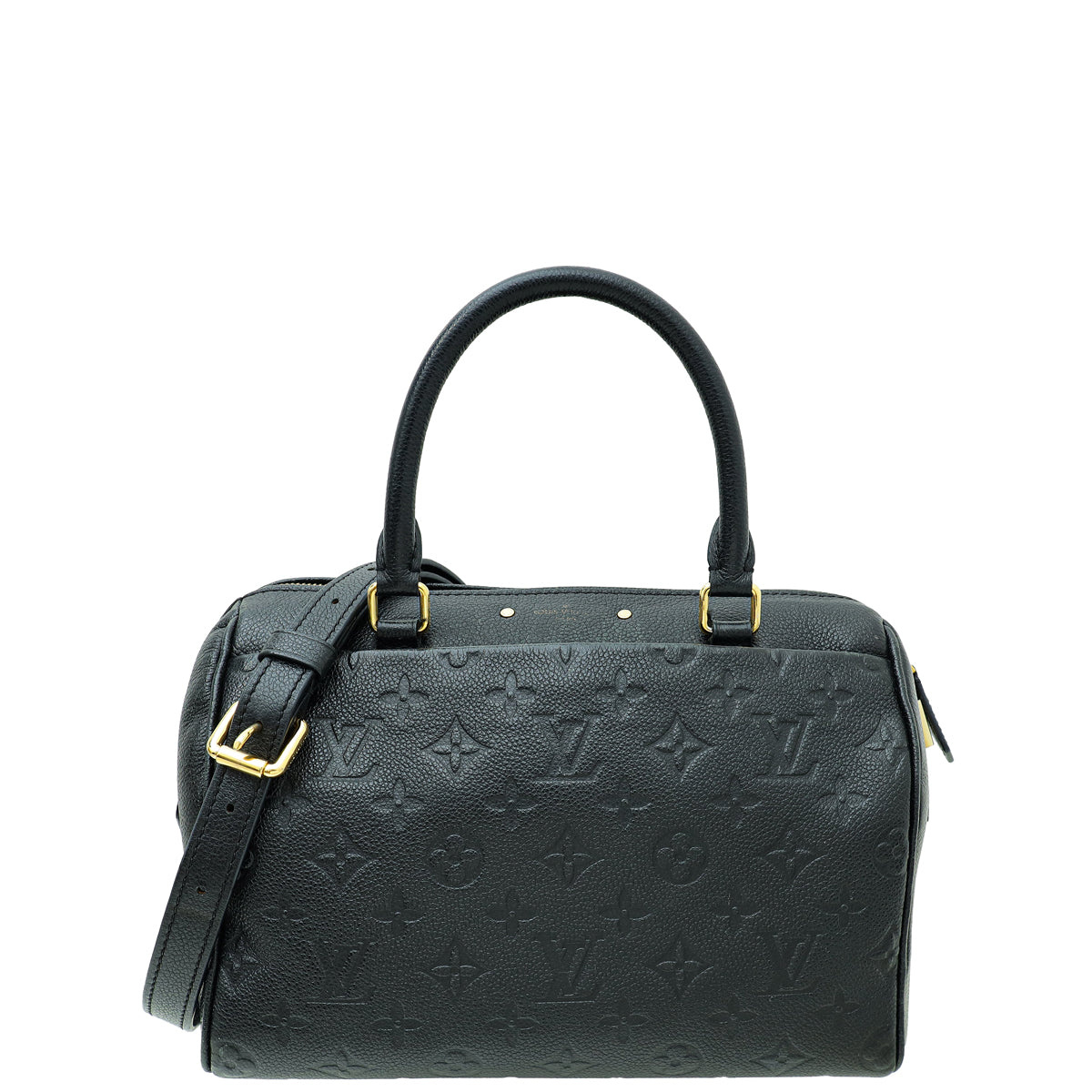 Louis Vuitton Black Monogram Empreinte Speedy Bandouliere 25 Bag