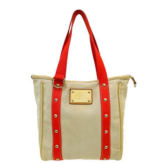 Louis Vuitton Bicolor L.E Toil Antigua Cabas MM Bag