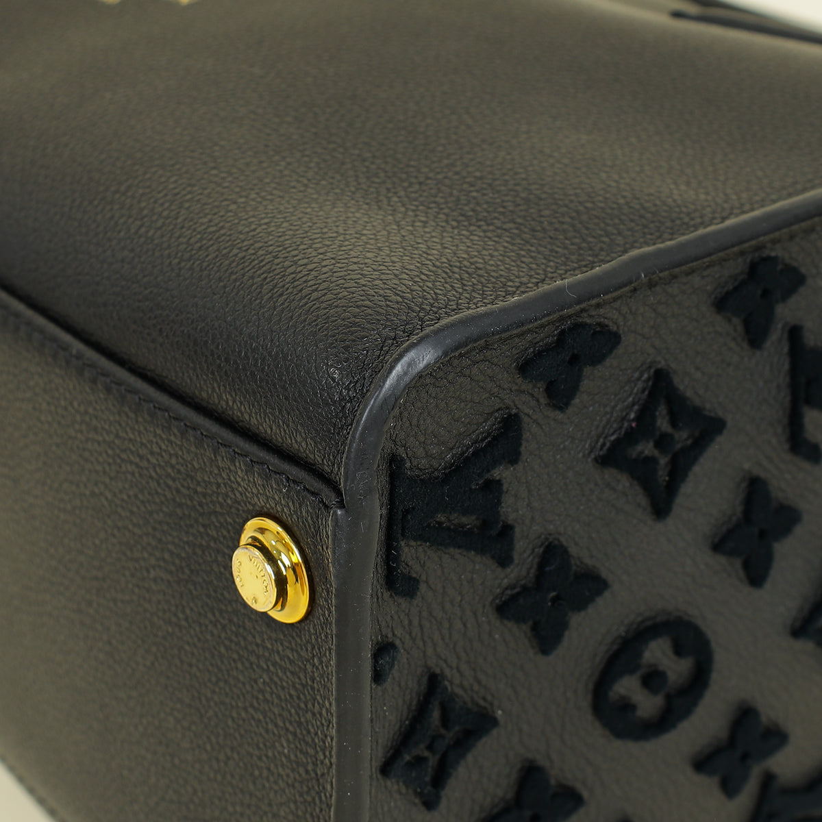 Louis Vuitton Black Monogram Tufting On My Side Bag