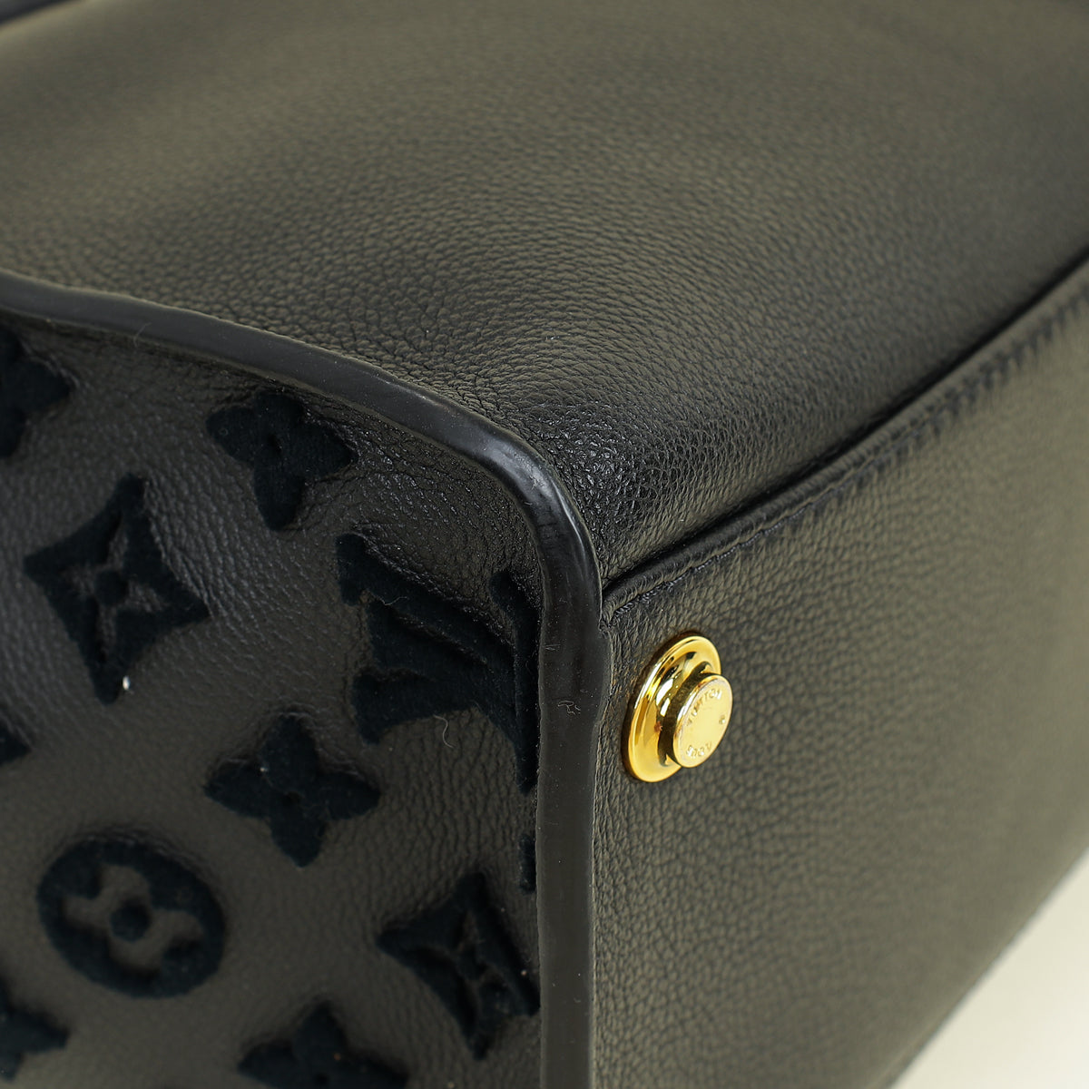 Louis Vuitton Black Monogram Tufting On My Side Bag