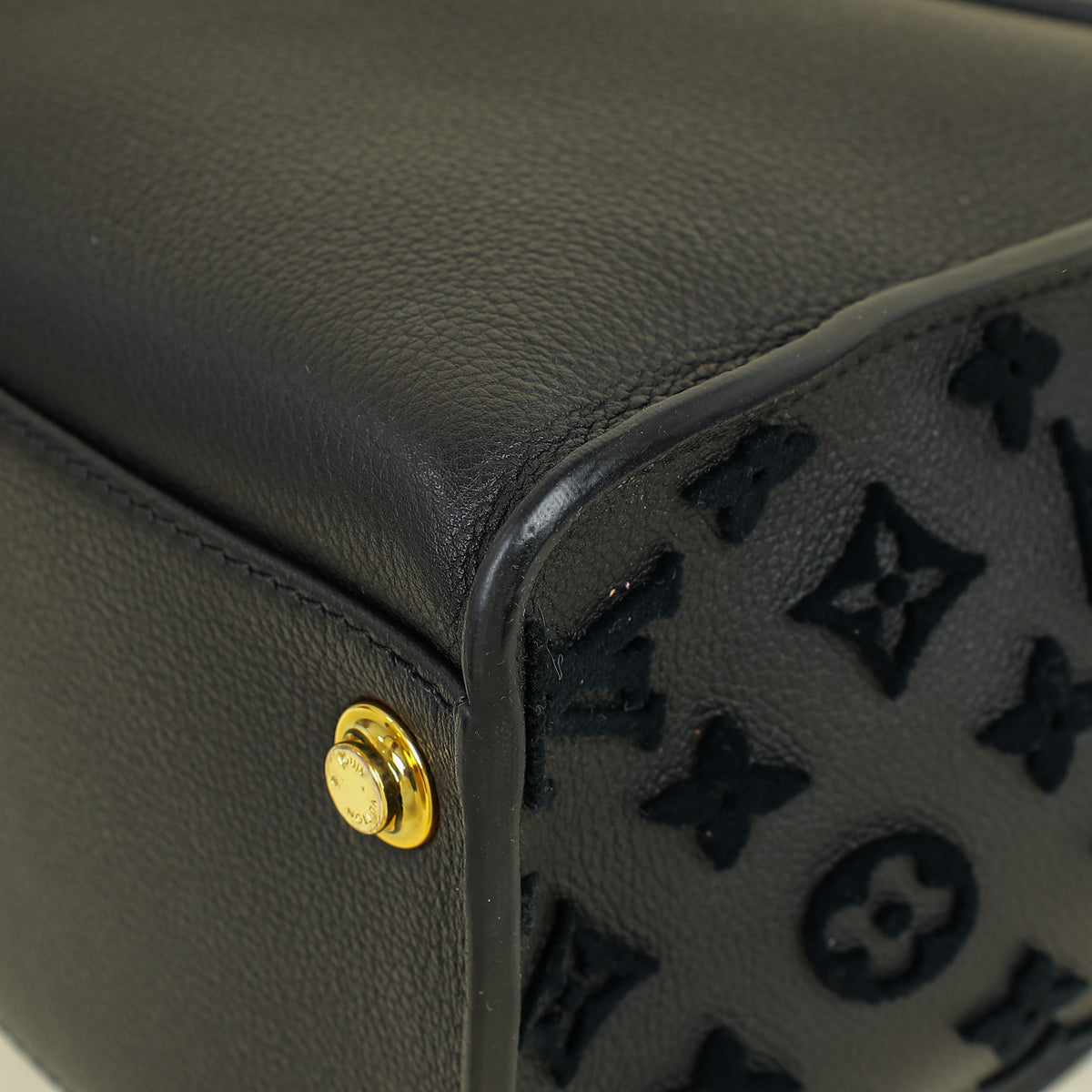 Louis Vuitton Black Monogram Tufting On My Side Bag