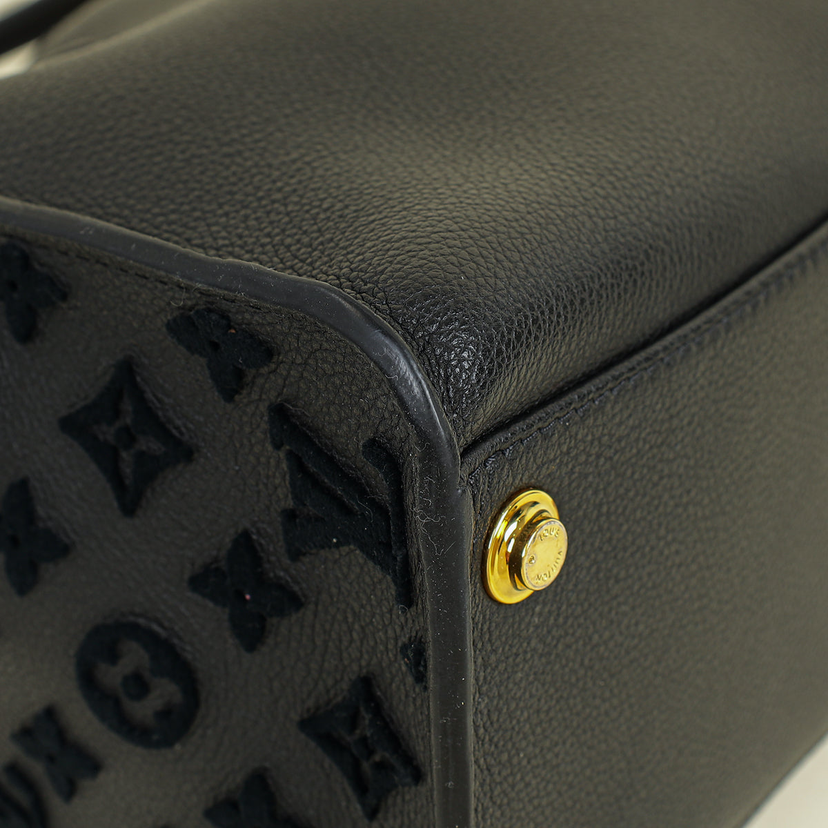 Louis Vuitton Black Monogram Tufting On My Side Bag