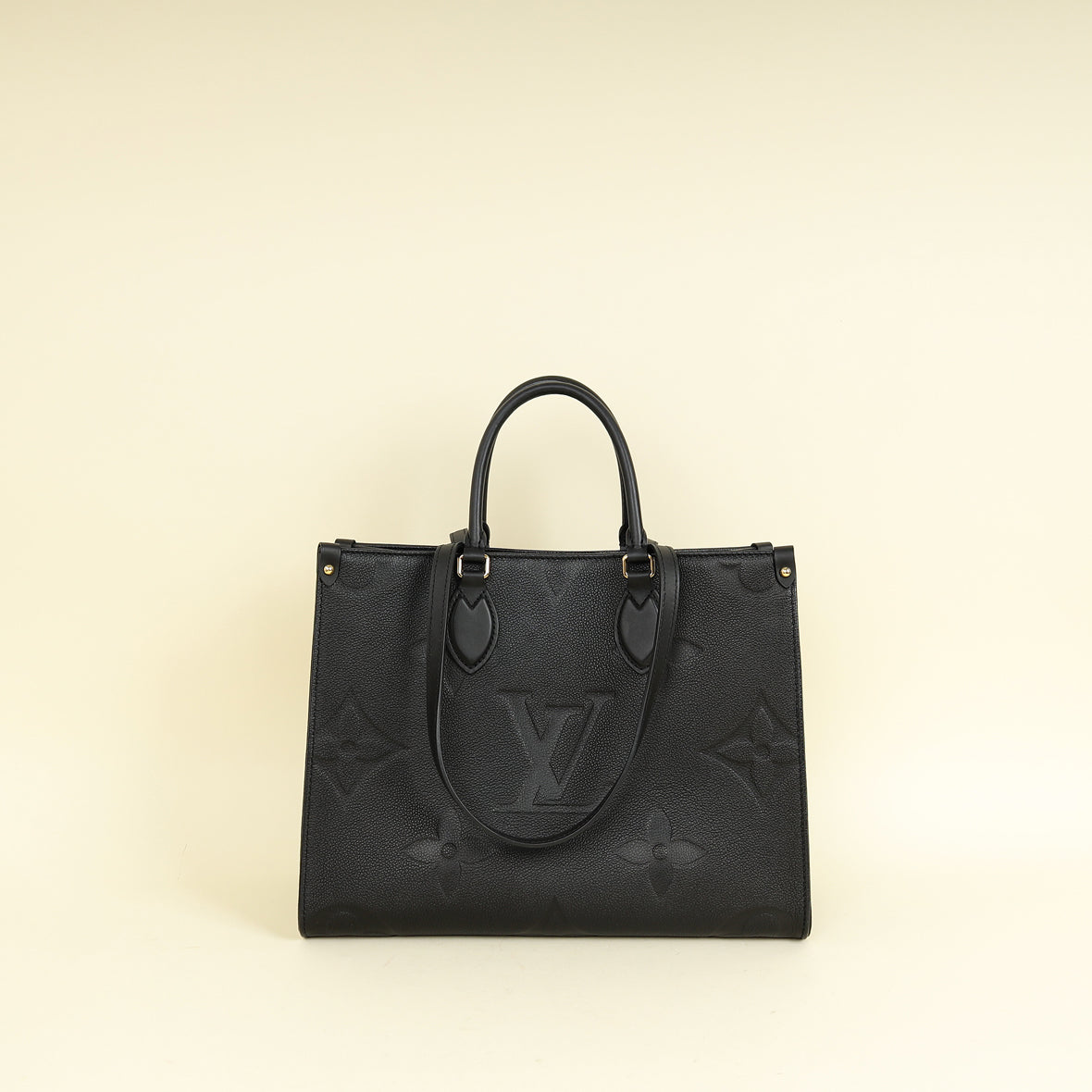 Louis Vuitton Black Monogram empreinte Onthego MM Bag