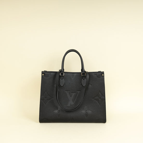 Louis Vuitton Black Monogram empreinte Onthego MM Bag