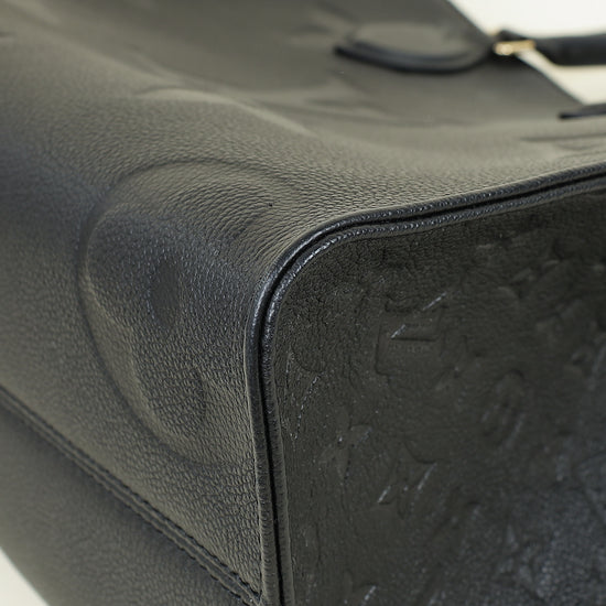 Louis Vuitton Black Monogram empreinte Onthego MM Bag