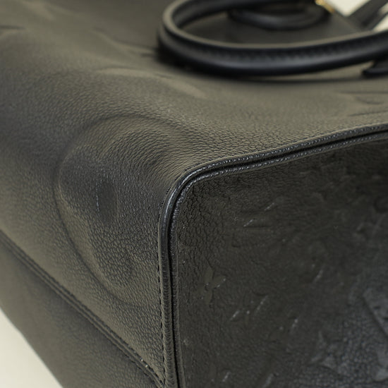 Louis Vuitton Black Monogram empreinte Onthego MM Bag