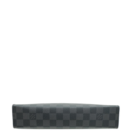 Load image into Gallery viewer, Louis Vuitton Damier Black Pochette Voyage MM Clutch
