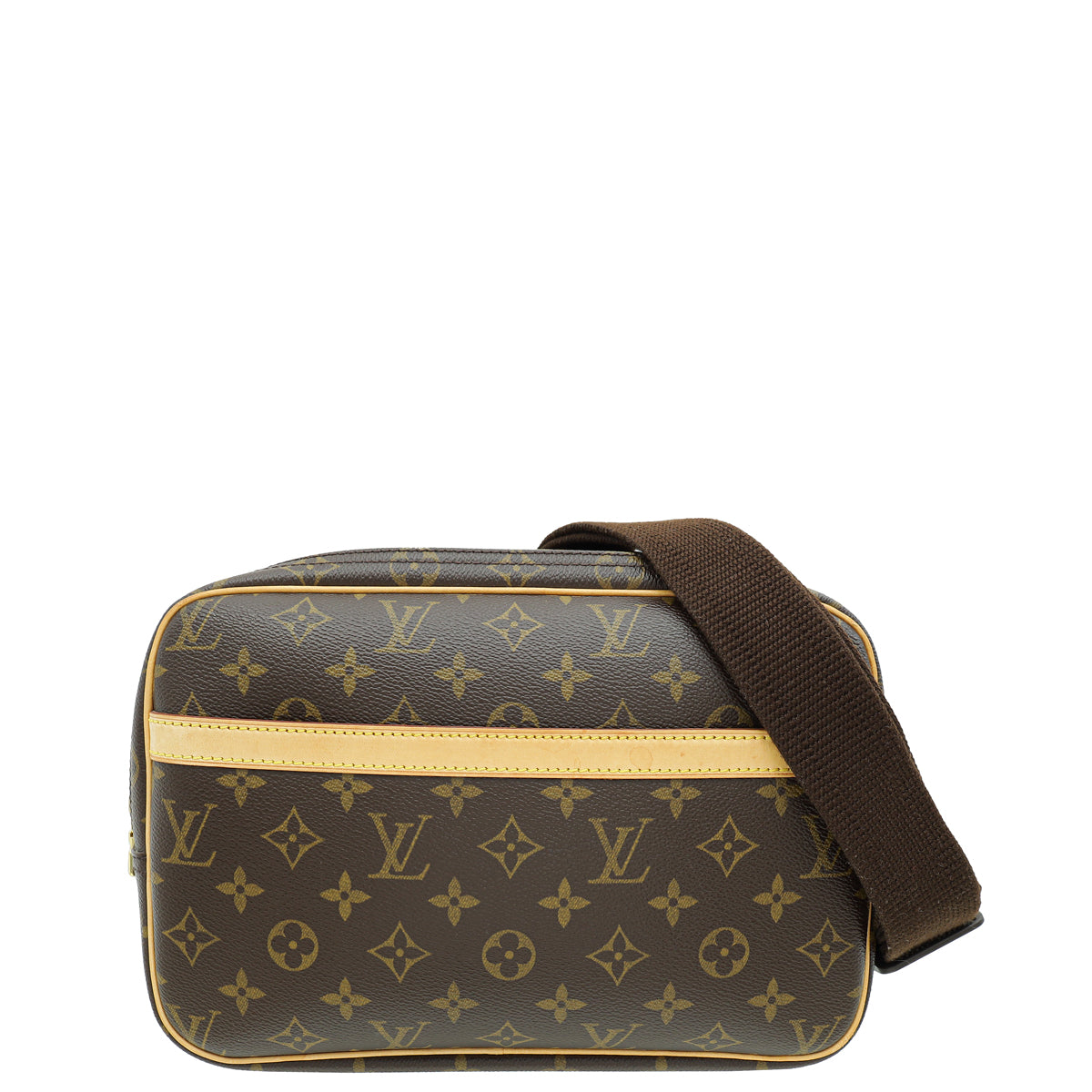 Louis Vuitton Brown Monogram Reporter PM Crossbody Bag-Louis Vuitton-THE CLOSET