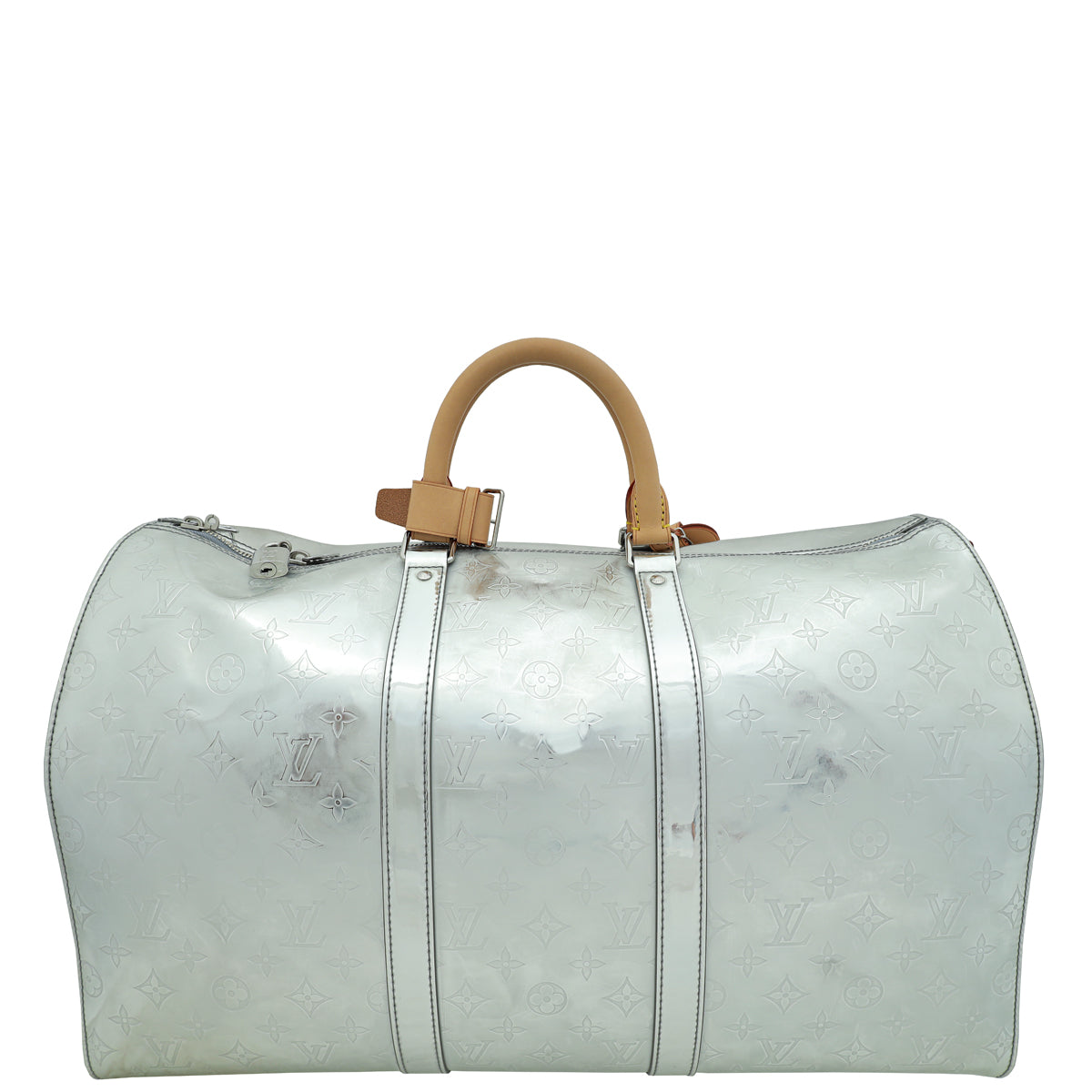 Louis Vuitton Monogram Mirror Silver Keepall Mirror 50 Bandouliere Bag-Louis Vuitton-THE CLOSET