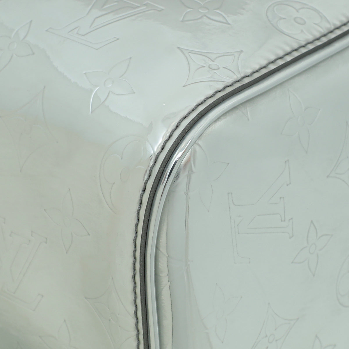 Louis Vuitton Monogram Mirror Silver Keepall Mirror 50 Bandouliere Bag