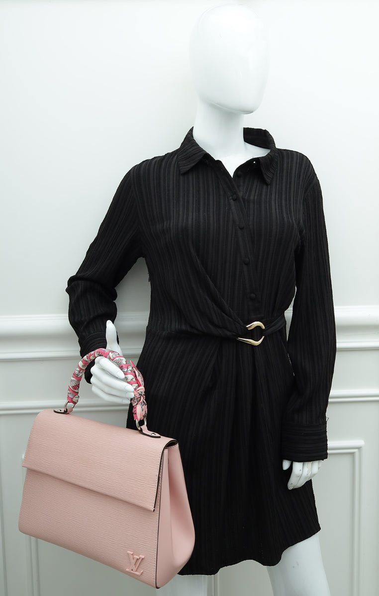 Louis Vuitton Rose Ballerine Cluny MM Bag w/Twilly