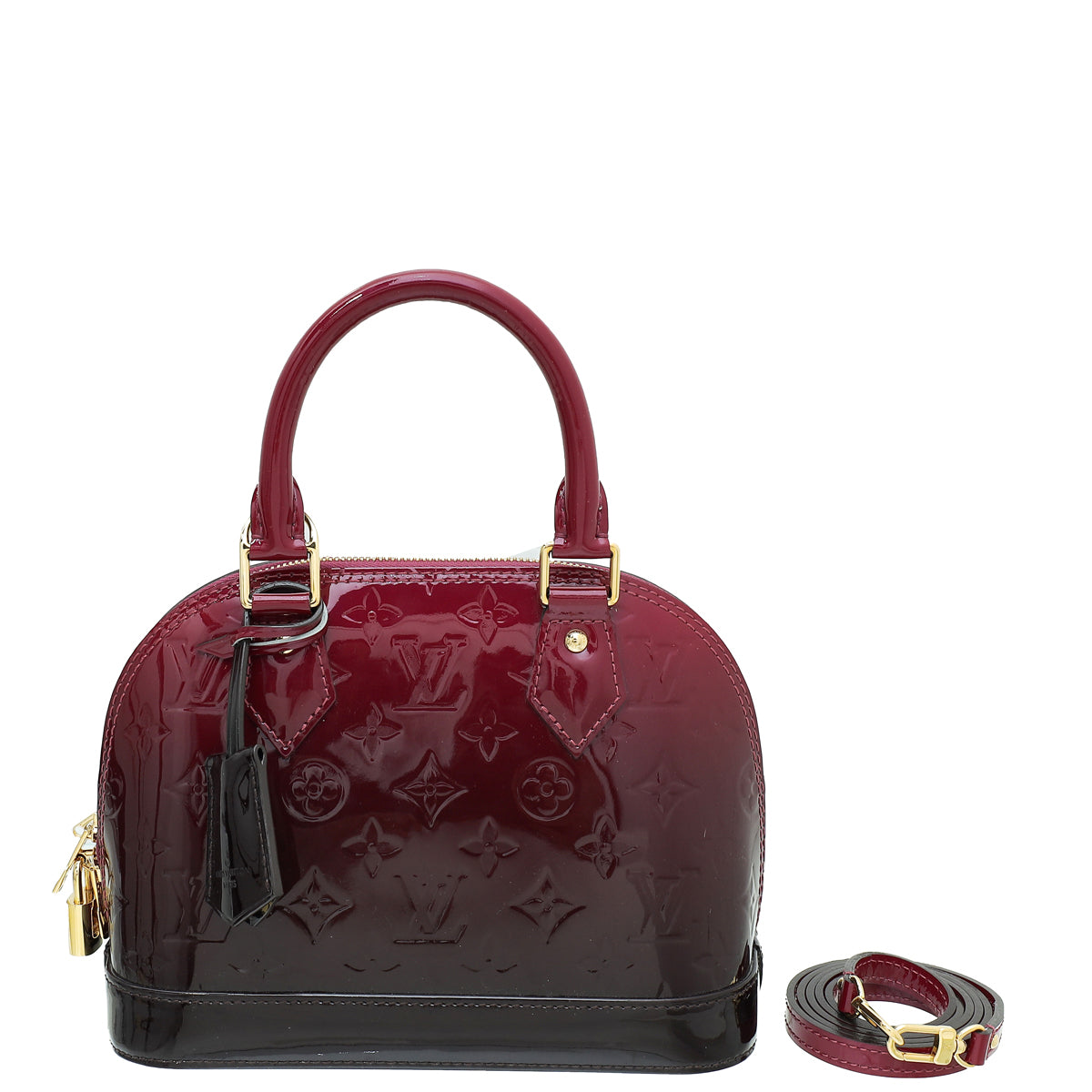 Louis Vuitton Magenta Monogram Vernis Degrade Alma BB Bag-Louis Vuitton-THE CLOSET