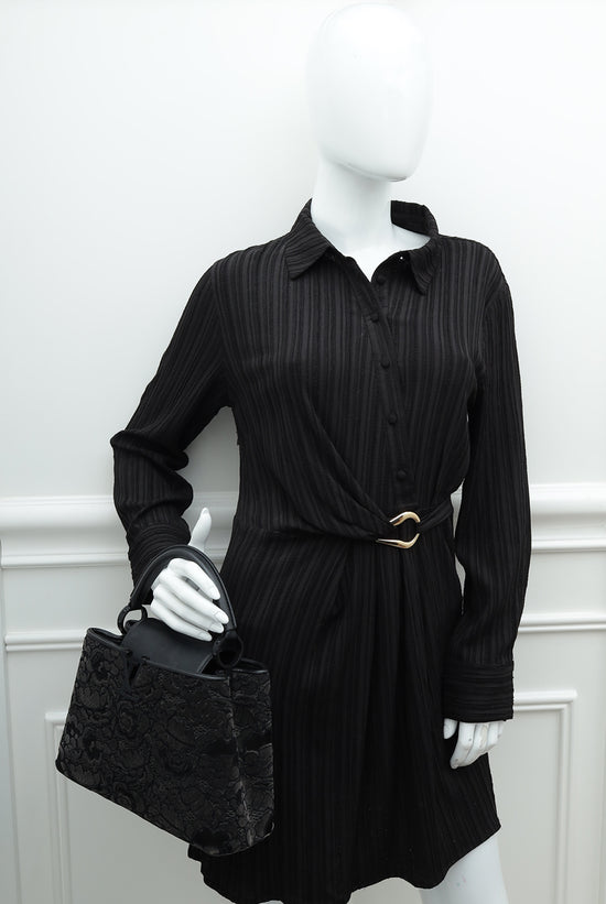 Louis Vuitton All Black Romantic Lace Capucines BB Bag
