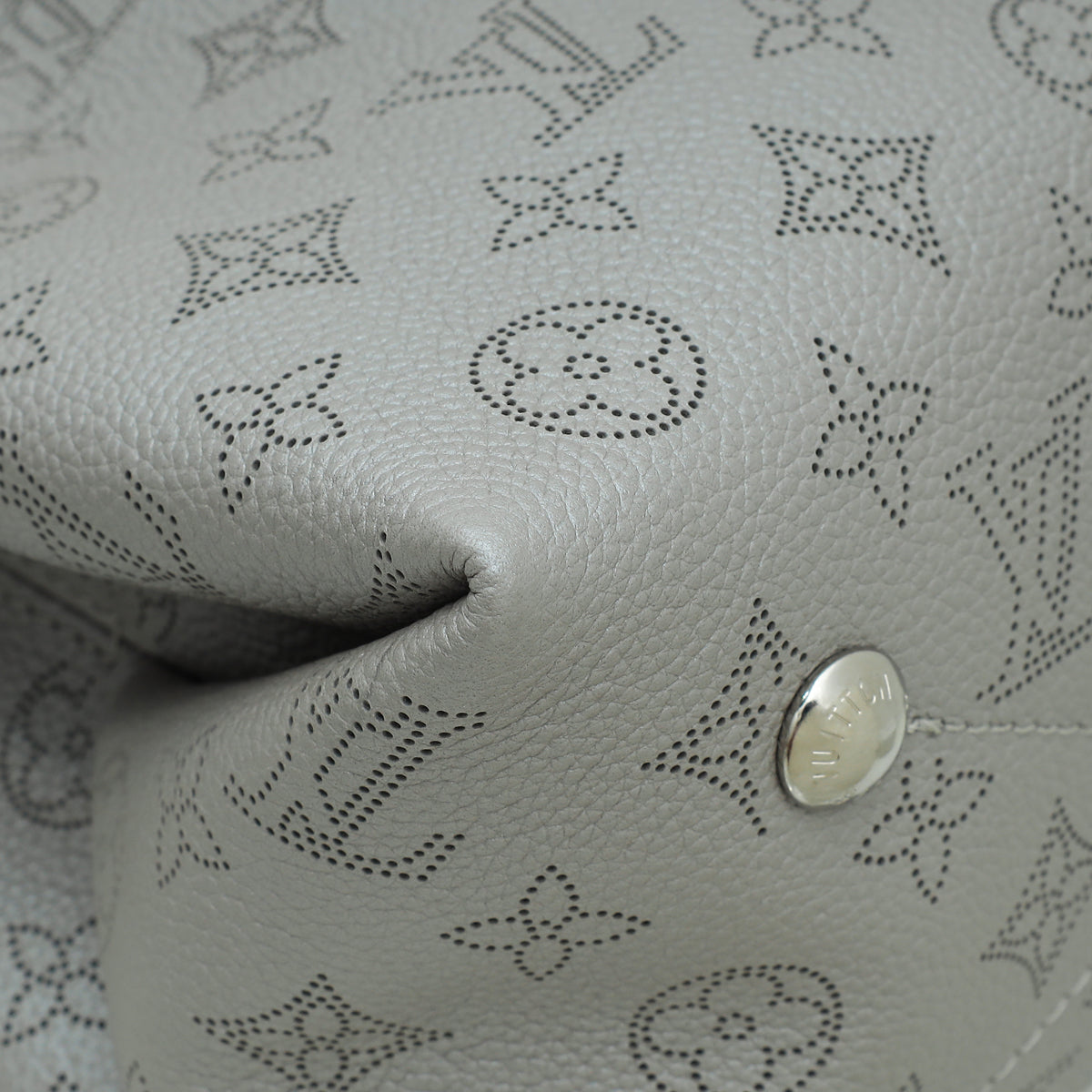 Louis Vuitton Gris Souris Monogram Mahina Leather Bella Bucket Bag