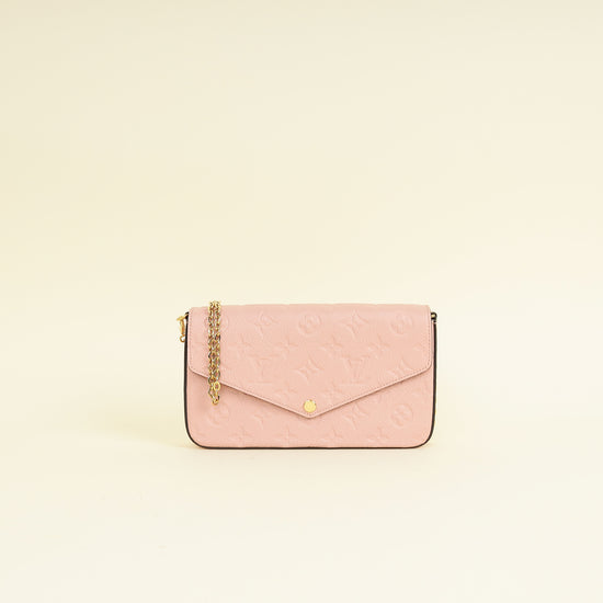 Louis Vuitton Rose Poudre Monogram Empreinte Pochette Felicie