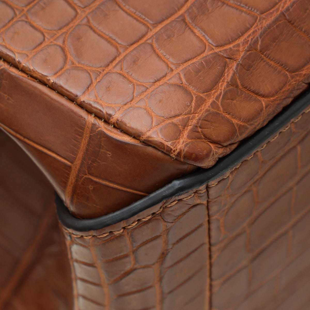 Louis Vuitton Cognac Matte Crocodile Volta Bag – THE CLOSET