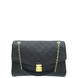 Louis Vuitton Black Monogram Empreinte Saint Germain MM Bag