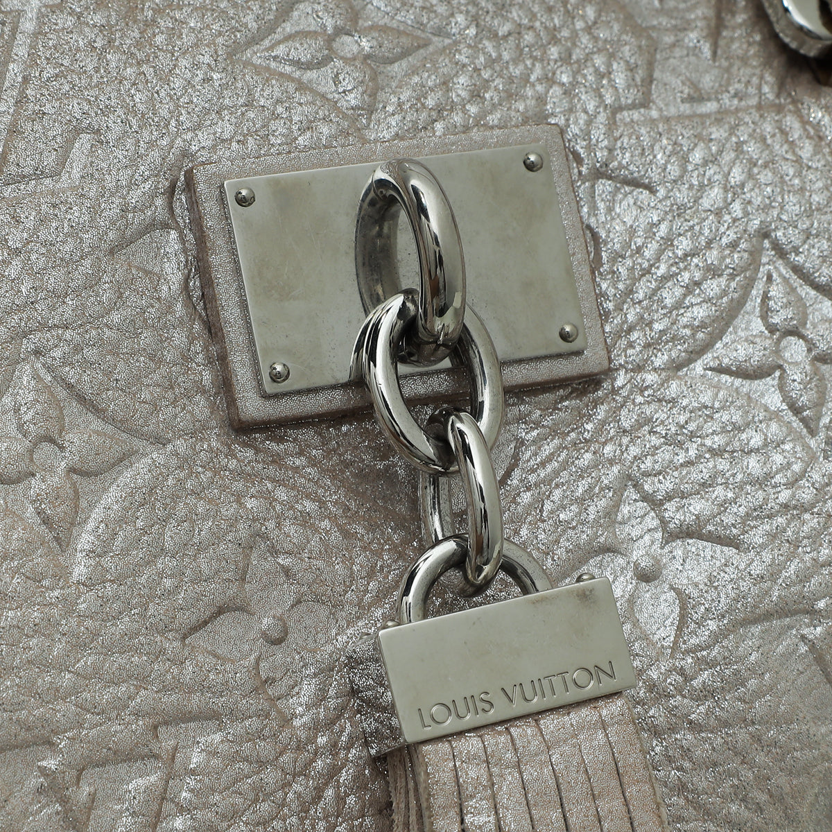 Louis Vuitton Shimmer Peach Monogram Comete Bag