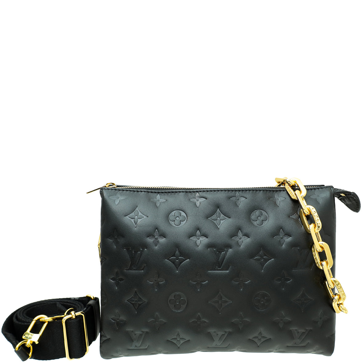 Louis Vuitton Black Monogram Embossed Coussin PM Bag-Louis Vuitton-THE CLOSET
