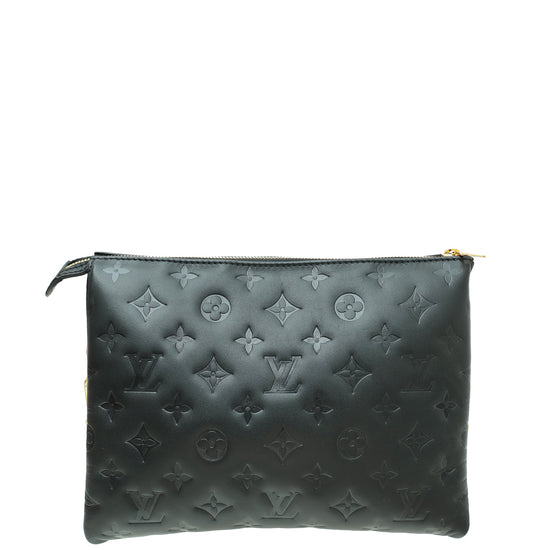 Louis Vuitton Black Monogram Embossed Coussin PM Bag