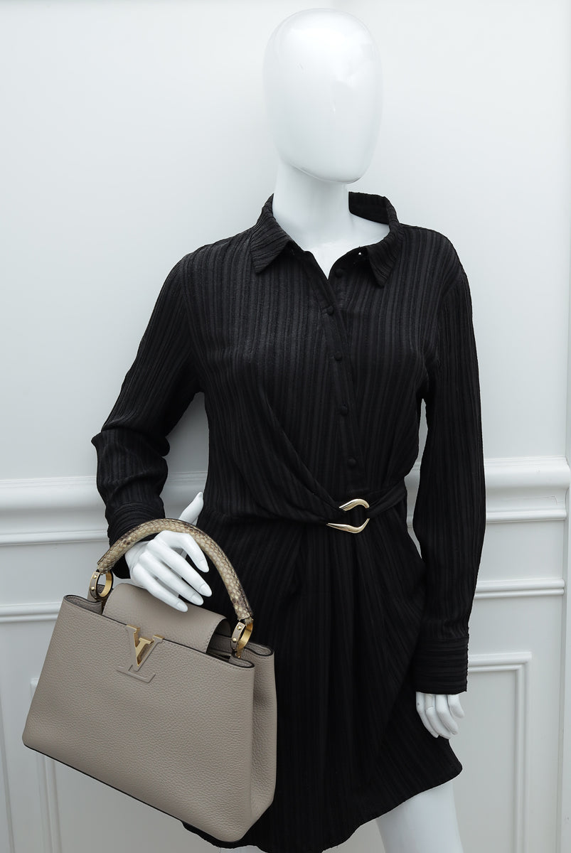 Louis Vuitton Galet Capucine MM Python Handle Bag – The Closet