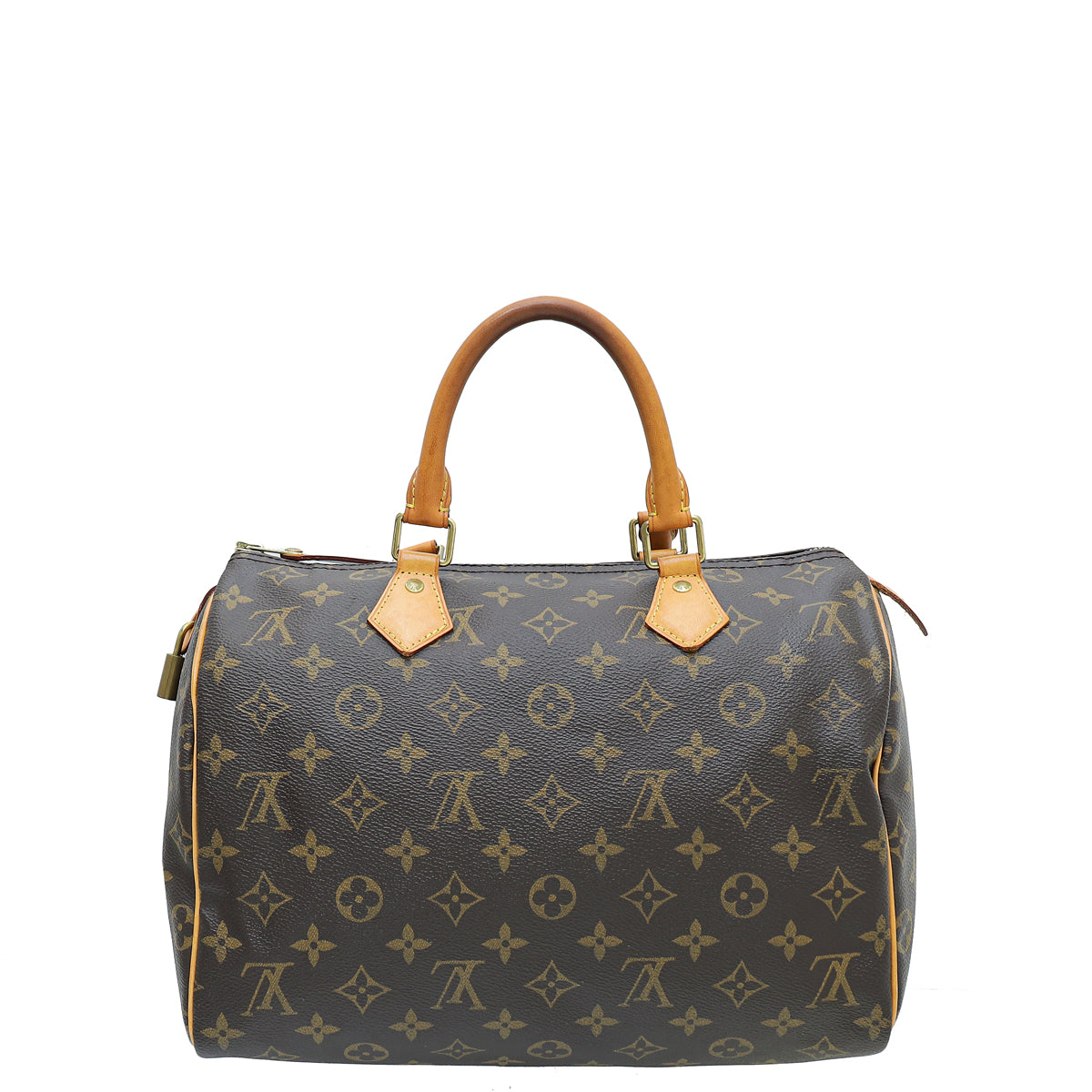 Louis Vuitton Brown Monogram Speedy 30 Bag W/ R.C Initials-Louis Vuitton-THE CLOSET