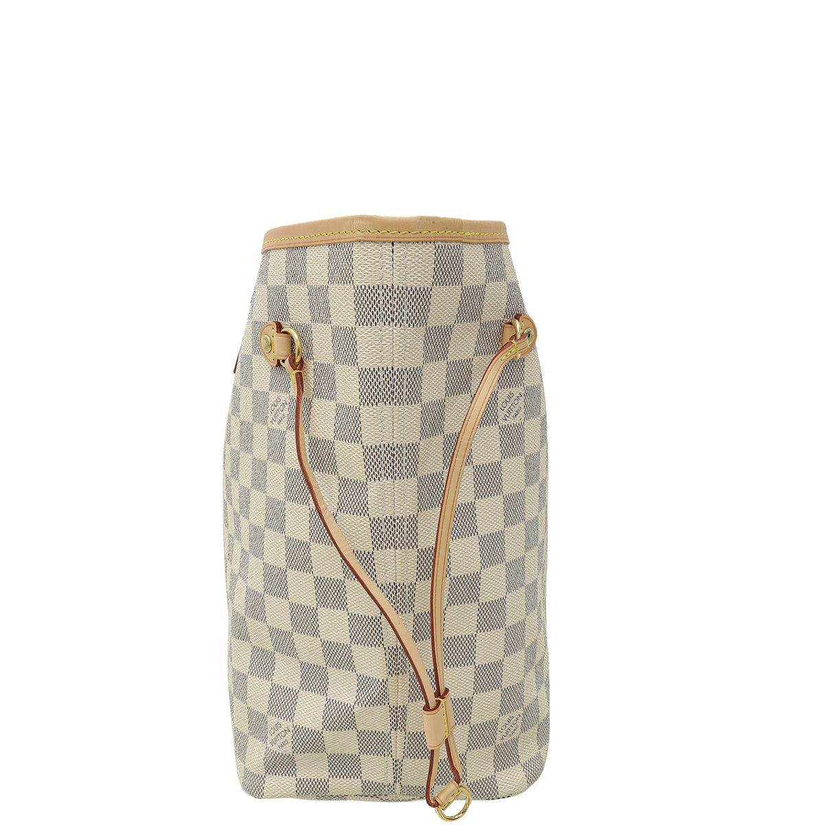 Louis Vuitton Damier Azur Neverfull MM Bag W/ "LEI" Initials"