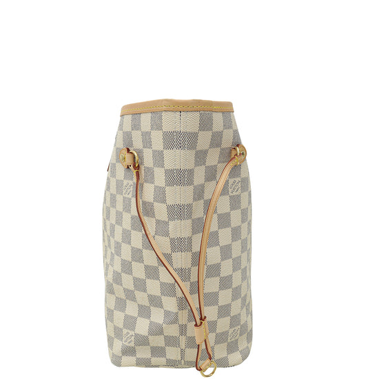 Louis Vuitton Damier Azur Neverfull MM Bag W/ "LEI" Initials"