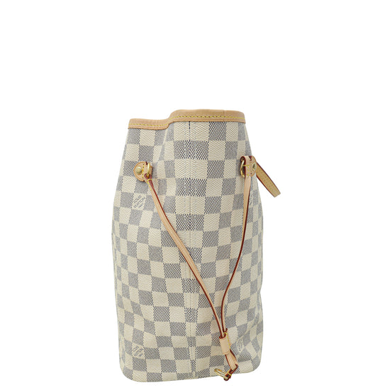 Louis Vuitton Damier Azur Neverfull MM Bag W/ "LEI" Initials"