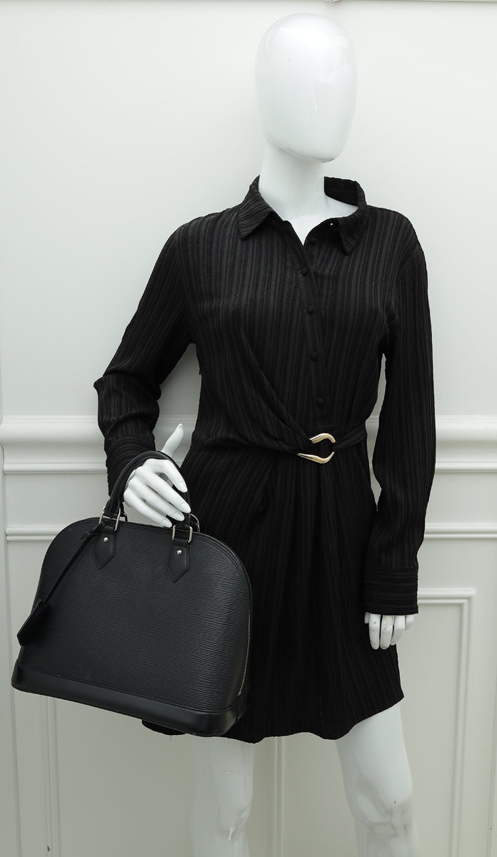 Louis Vuitton Black Alma PM Bag