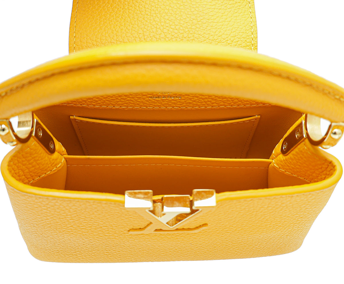 Capucines Mini Ayers in Yellow - Handbags M55923