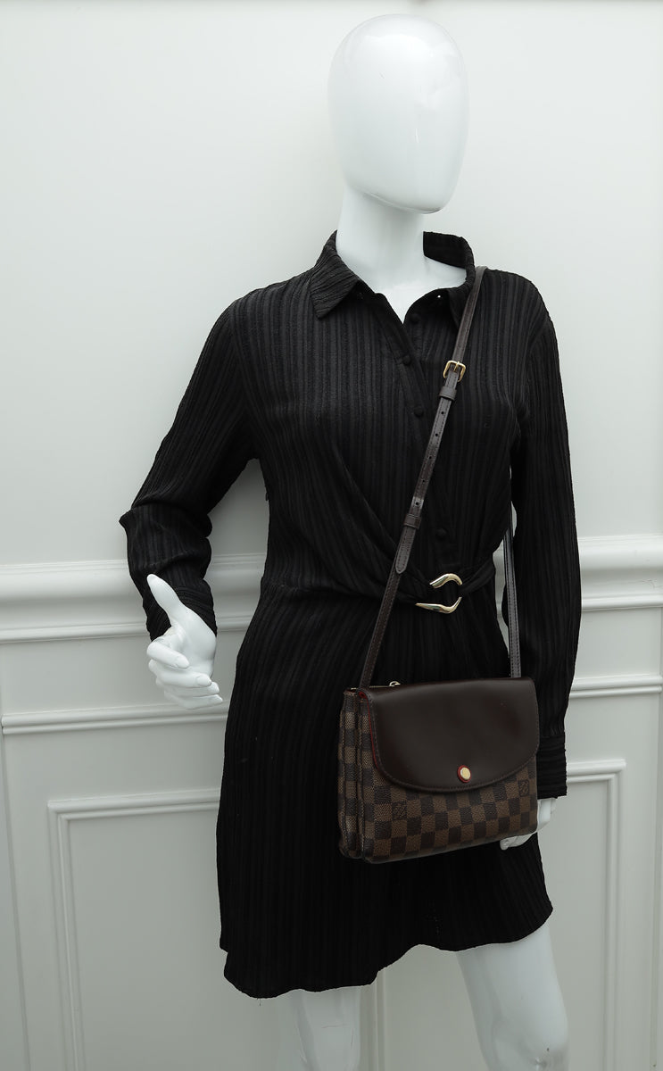 Louis Vuitton Damier Ebene Twice Pochette Bag