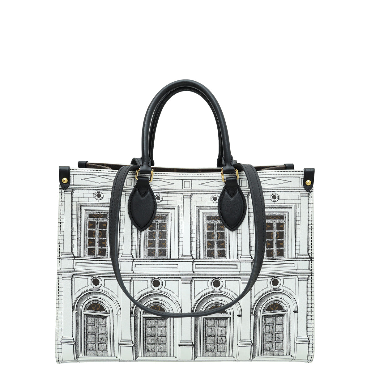 Louis Vuitton x Fornasetti Onthego MM Black/White Calfskin in