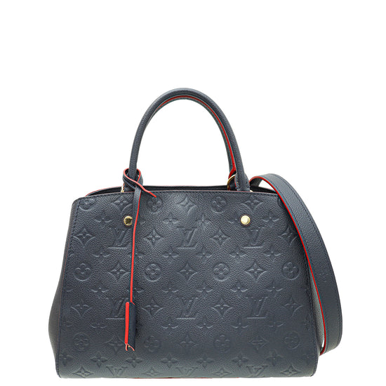 Louis Vuitton Marine Rouge Empreinte Leather Montaigne Bb Bag