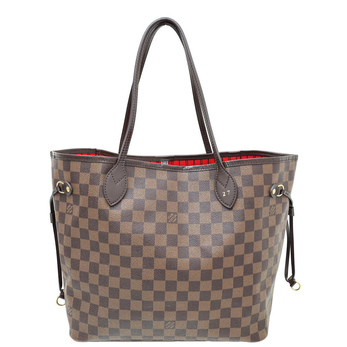 Louis Vuitton Damier Ebene Neverfull MM Bag W/ Pouch & 27 INITIALS-Louis Vuitton-THE CLOSET