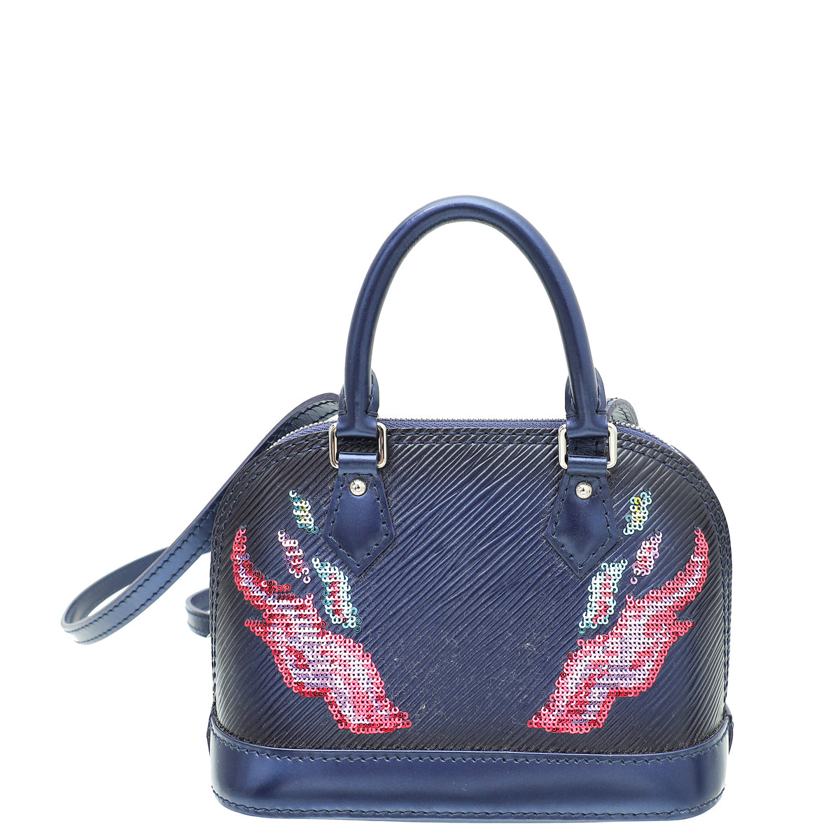 Louis Vuitton Blue Nuit Metallic Epi Sequins Flame Nano Alma Bag-Louis Vuitton-THE CLOSET