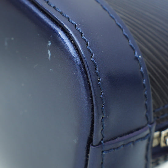 Load image into Gallery viewer, Louis Vuitton Blue Nuit Metallic Epi Sequins Flame Nano Alma Bag
