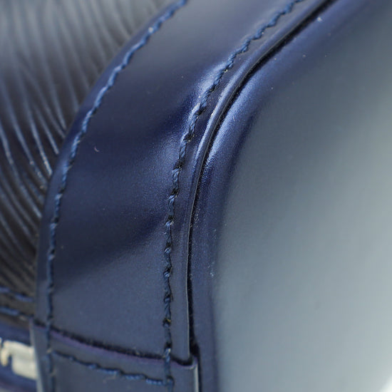 Load image into Gallery viewer, Louis Vuitton Blue Nuit Metallic Epi Sequins Flame Nano Alma Bag
