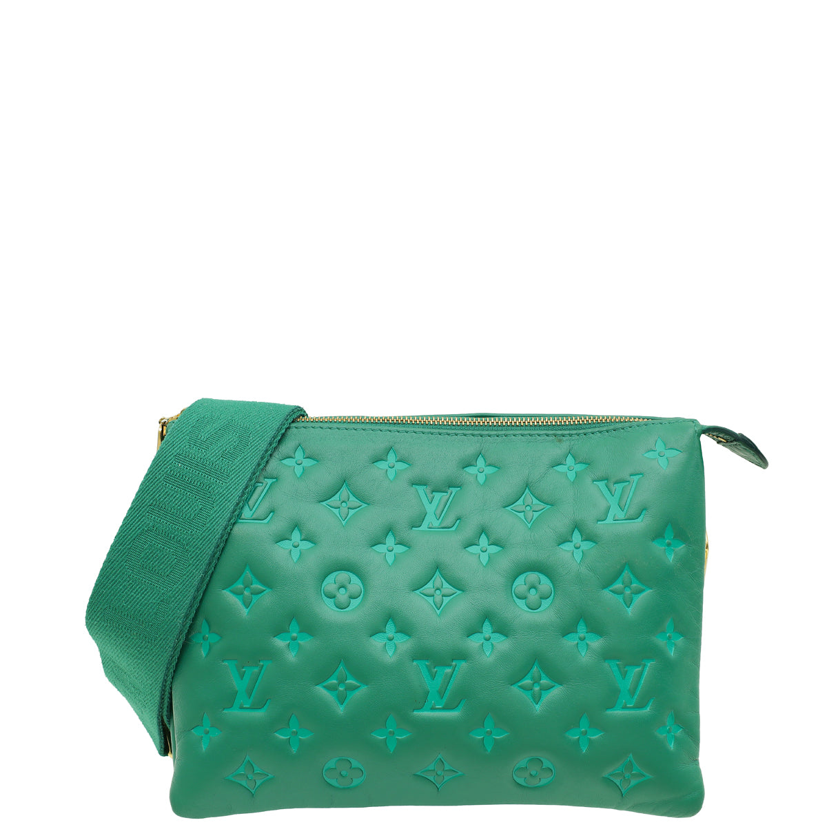 Louis Vuitton Vert Green Monogram Embossed Puffy Coussin PM Bag-Louis Vuitton-THE CLOSET