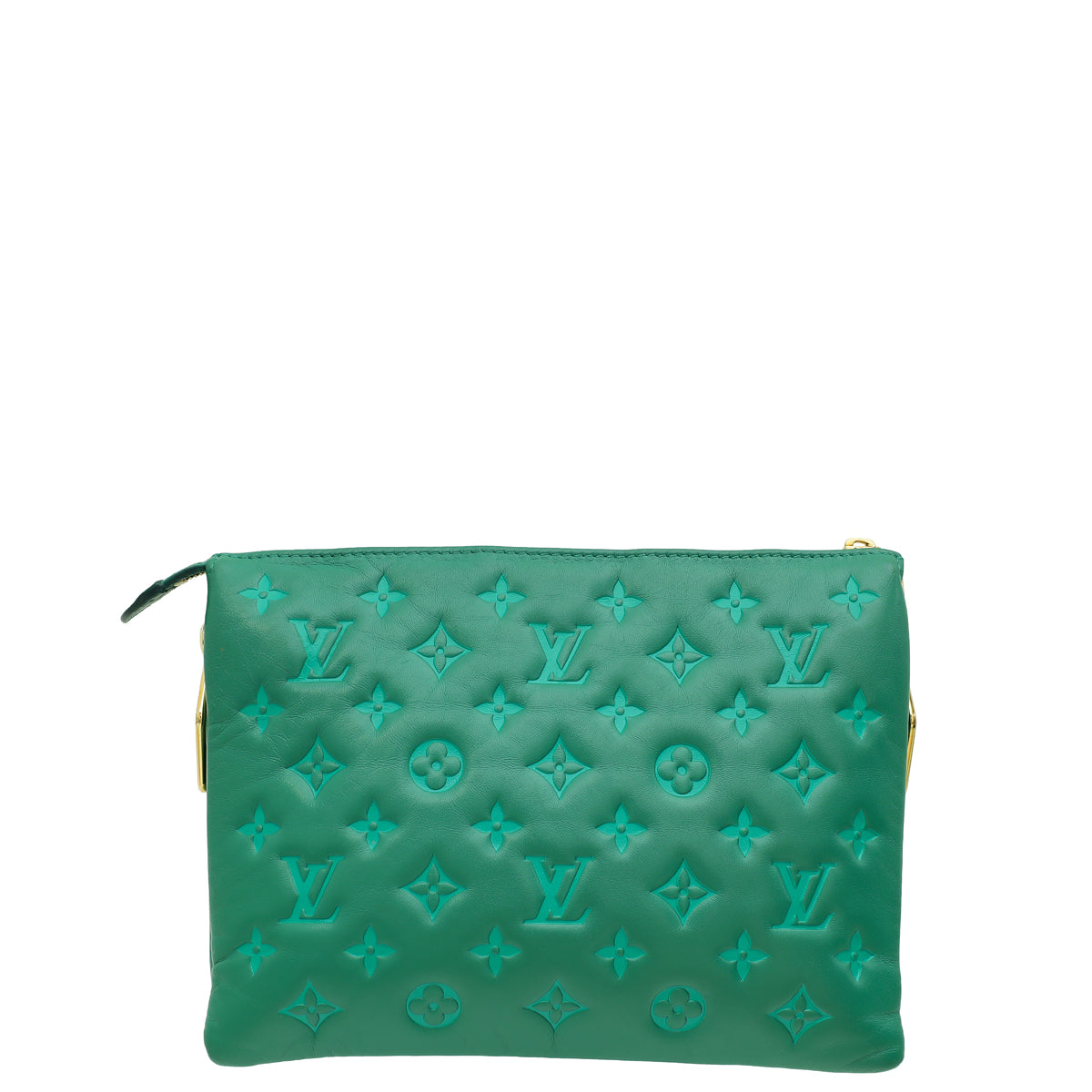 Louis Vuitton Vert Green Monogram Embossed Puffy Coussin PM Bag