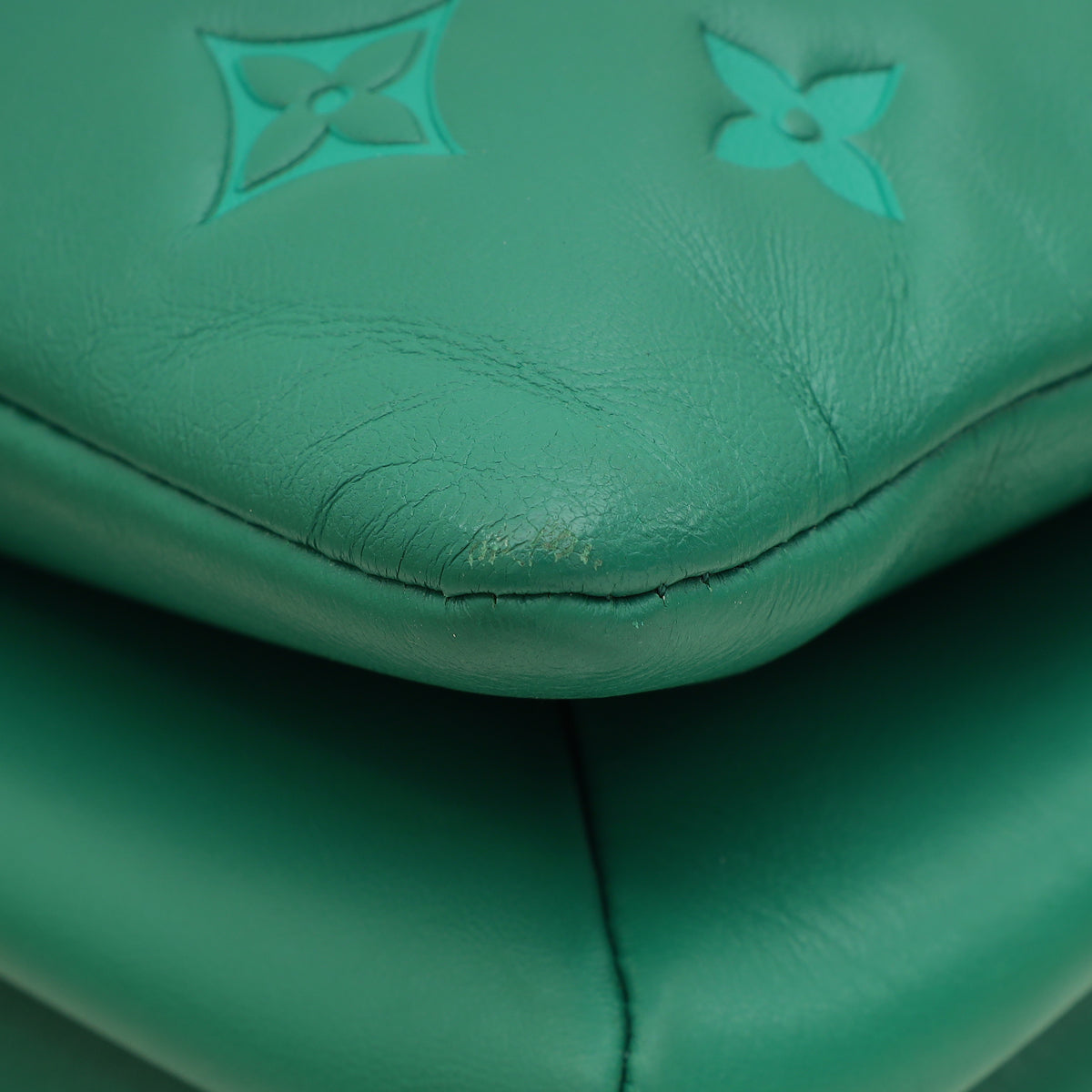 Louis Vuitton Vert Green Monogram Embossed Puffy Coussin PM Bag