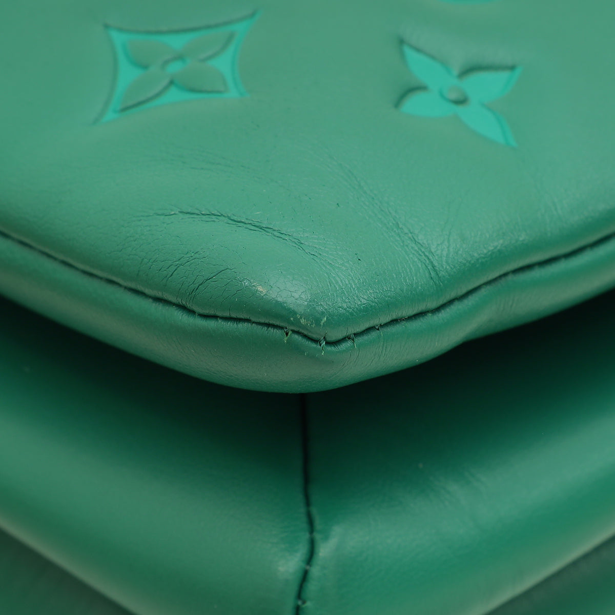 Louis Vuitton Vert Green Monogram Embossed Puffy Coussin PM Bag